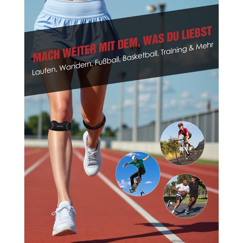 MitButy Patella Tendon Knee Brace (2-Pack) - Adjustable Knee Brace