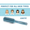 Ankita Hair Brush with Nylon Bristle, All-Purpose, Colors May Vary