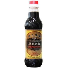 Pearl River Bridge Mushroom Flavored Superior Dark Soy Sauce, Plastic Bottles, 16.9 oz.