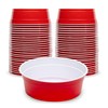 GoBig Red Party Cup Bowls - 50 Small Disposable Plastic