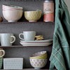 Bloomingville Schalen Patrizia, lila blau gelb, Keramik, 2er Set