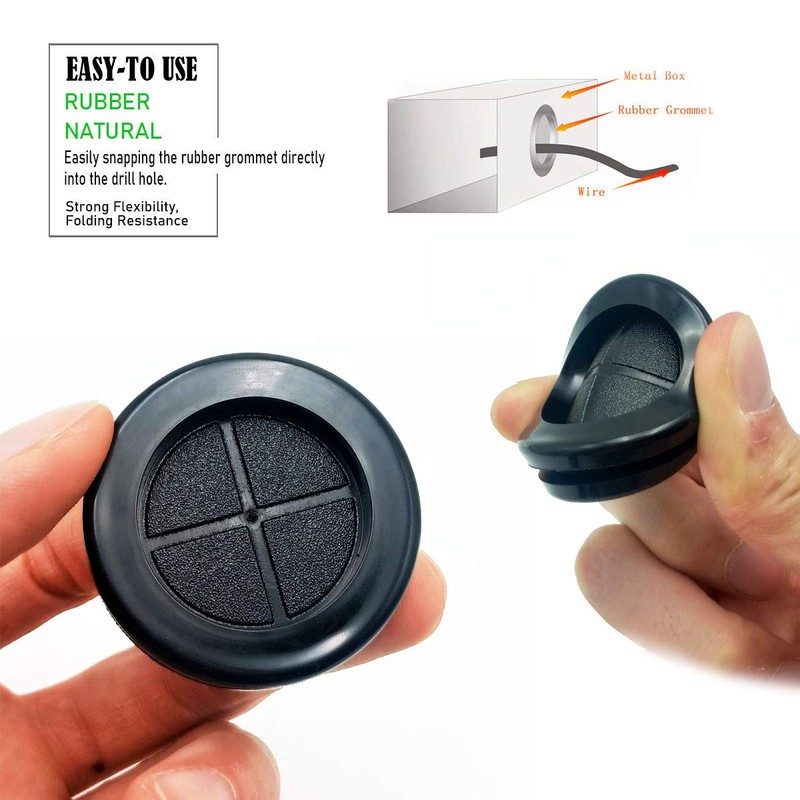 Rubber Grommet, 1" Inside Diameter 1-1/4"Drill Hole, Rubber Hole Plug,Synthetic