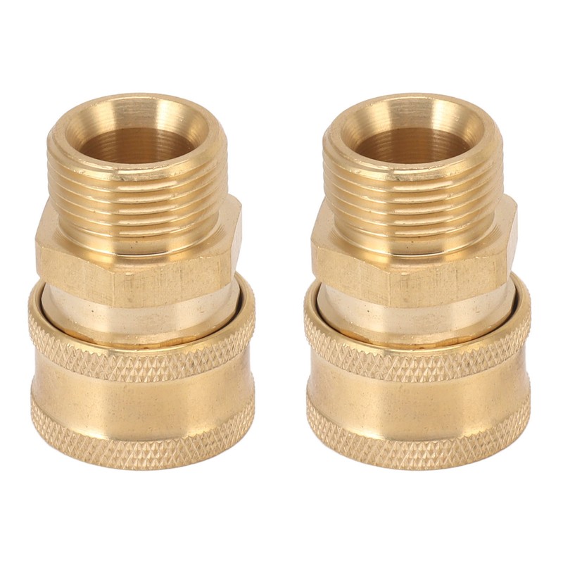 2Pcs Pure Copper M22 High Pressure Washer Fitting Adapter 3/8