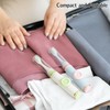 SAMIQU Portable Travel Toothbrush Set–Mini Toothbrush with Built-in Toothpaste Container