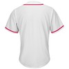 Pullonsy Mens White Plain Baseball Jersey Button Up Mesh Cool