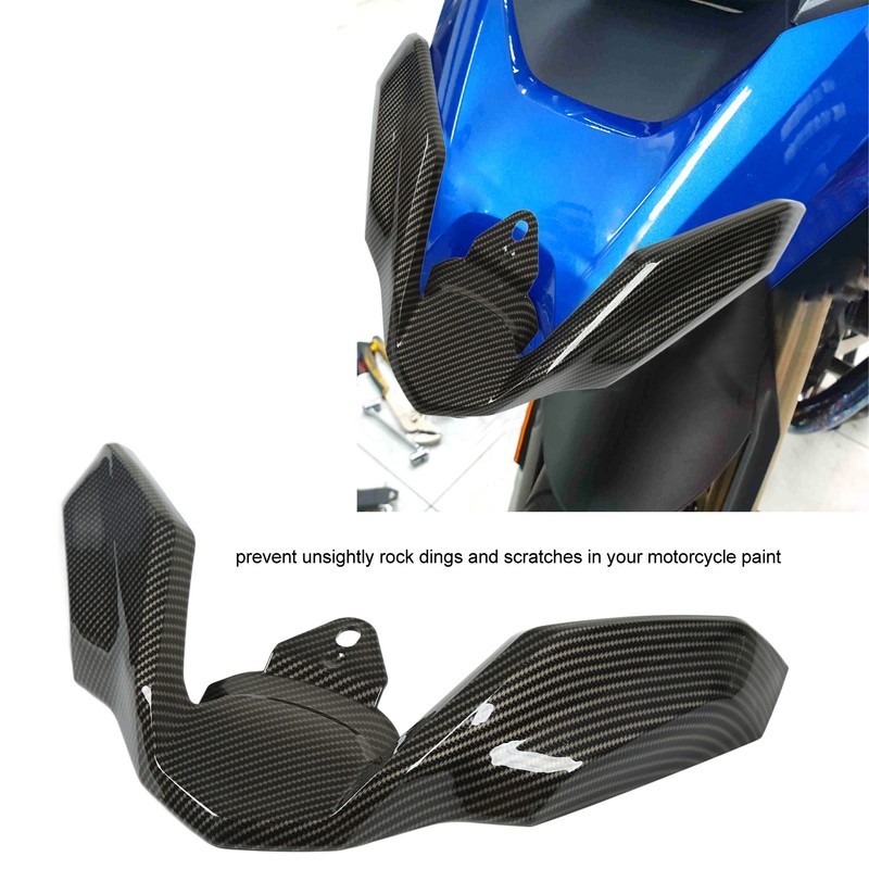Motorcycle Front Beak Cover Carbon Fiber Style Fairing Wheel Extender