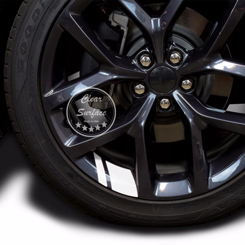 ClearSurface Wheel Rim Vinyl Decal Sticker Hash Mark Stripe Overlay