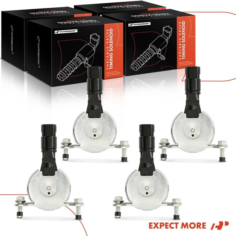 A-Premium 4-PC Engine Variable Valve Timing (VVT) Solenoid Compatible with