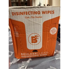 Boulder Clean Disinfecting Wipes, 72 Count Plant Based Cleaner; 1 FULL case