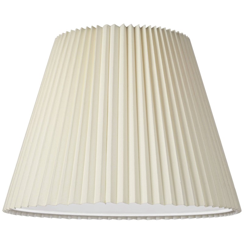 Ivory Pleated Large Lamp Shade 11" Top x 19" Bottom