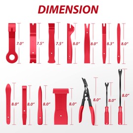 Nilight 200Pcs Trim Removal Tool, Auto Push Pin Bumper Retainer Clip Set Fastener Terminal Remover Adhesive Cable Clips Round Handle Crowbar Kit Car Panel Radio Auto Clip Pliers, 2 Years Warranty