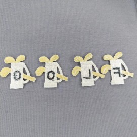 Unbranded 'GOLF' Spell Out Bag Clubs 4 Piece Iron-On Patch