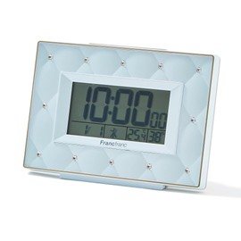 Francfranc Franc Abisco Radio Digital Clock, Pink, Table Clock, Sparkle, Compact, Radio Clock
