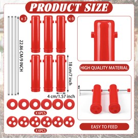 Reallnaive 3 Set Chicken Treat Dispenser with 6 Tubes, Wall Mounted Chicken Feeder Chicken Enrichment Toys for Chicken Hens Poultry Duck Birds