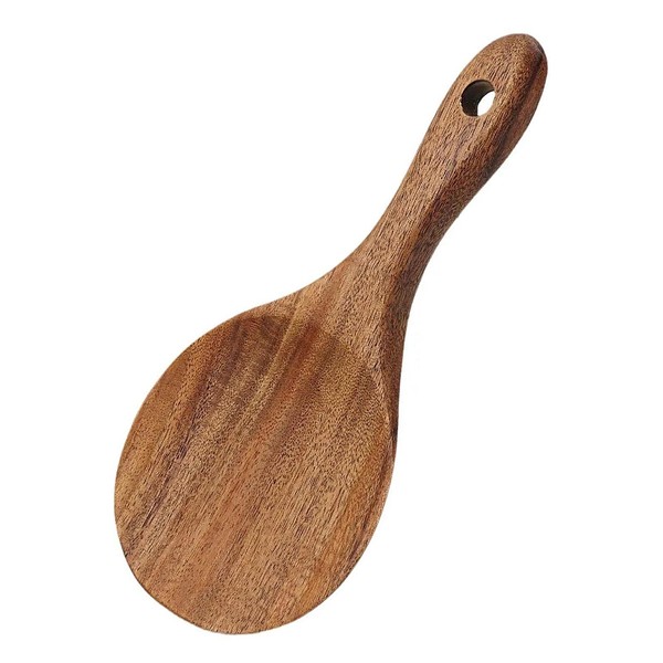 Wooden Rice Spoon,Non Stick Rice Paddle Heat Resistance Serving Spoon,