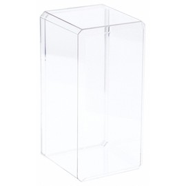 Pioneer Plastics 094C Clear Plastic Beveled Edge Display Case, 4.375" W x 4.125" D x 9" H (for 8 inch Dolls) (Mailer Box), Pack of 4