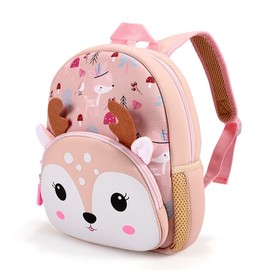 Umtiti Toddler Backpack,Waterproof Preschool Backpack,3D Cute Animal Cartoon Preschool Backpack for 2-6 Years Girls,Boys.3D Deer