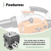 Quctaki Cylinder Piston Kit with Gaskets Spark Plug and Gloves