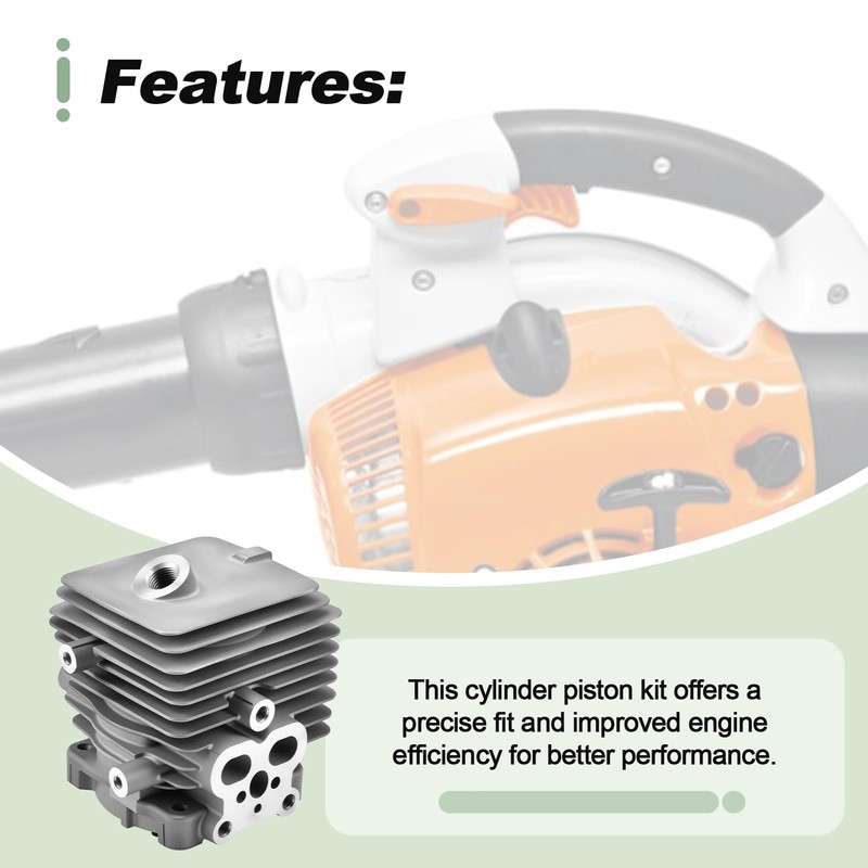 Quctaki Cylinder Piston Kit with Gaskets Spark Plug and Gloves