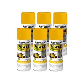 Rust-Oleum Power & Equipment Enamel Spray Paint, 12 oz, Gloss Outdoor Yellow, 6 Pack