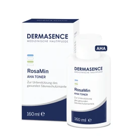 DERMASENCE RosaMin AHA Toner, 160 ml – Hautbarrierestärkendes Gesichtswasser für empfindliche Haut – pH-Wert 4,5 – Vegan, parfümfrei, alkoholfrei – Porenverfeinerung, sanfte Reinigung & Feuchtigkeit