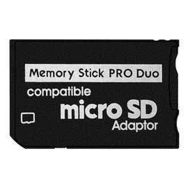 Memory Stick Adapter for PSP, Micro SD to Memory Stick PRO Duo MagicGate Card Compatible with Camera, Handycam, Cell Phone & PSP 1000/2000/3000