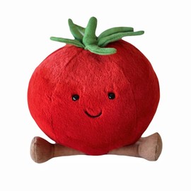 XIYUAN Soft Toys Fruit Serie Watermelon Fruit Plush Doll Pillow Stuffed Plushie Cherry Toys Cute Soft Toys, Soft Pillow cushionHome DecorationPlush ToyGift (Tomato)