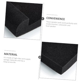 CORHAD 2pcs Speaker Noise Isolation Cushions Acoustic Pads for Soundproofing Vibration Dampening Studio Monitor Isolation Mat Reduce Reverb Echoes