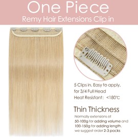 THD Clip-in Extensions, Real Hair, Pack of 1, 5 Clips