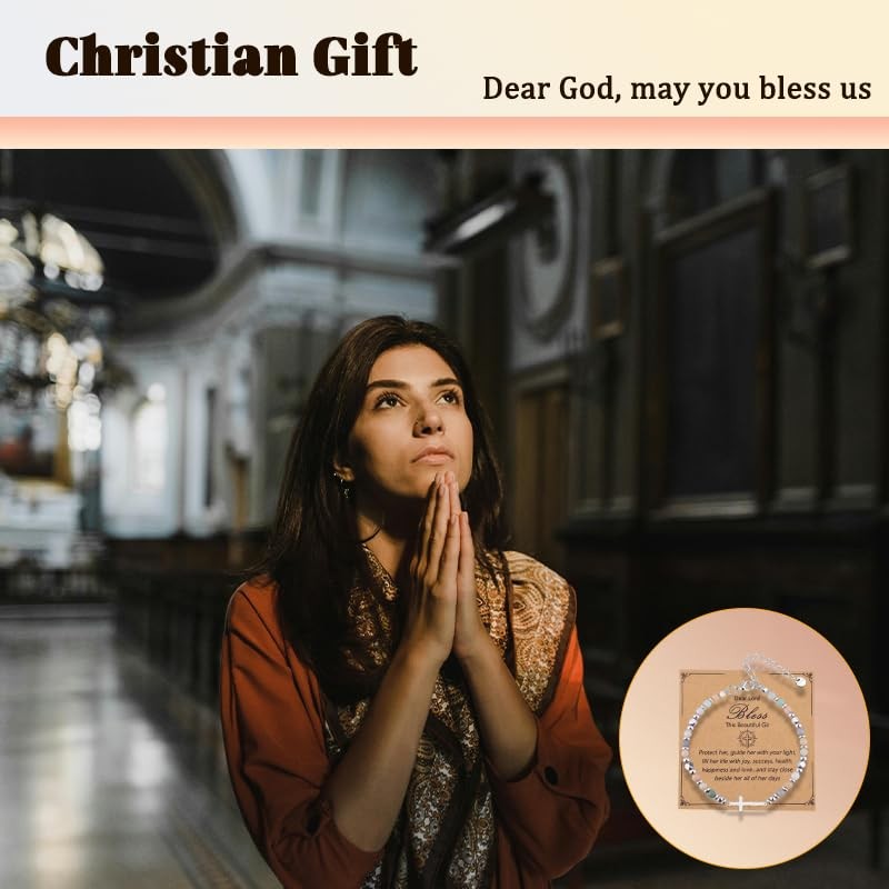 Christian Gifts for Women Bracelet Faith Prayer Religious Catholic Gifts