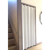 Flame-retardant Accordion Curtain, Solid, White, Room Divider, Noren, Long Partition,