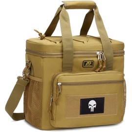 Taktische Lunch-Tasche für Männer, Isolierte und Auslaufsichere Lunchbox mit MOLLE-System, Große Kühl-Tasche für Erwachsene Damen & Herren – Verstellbar, Ideal für Arbeit, Picknick, Angeln & Büro