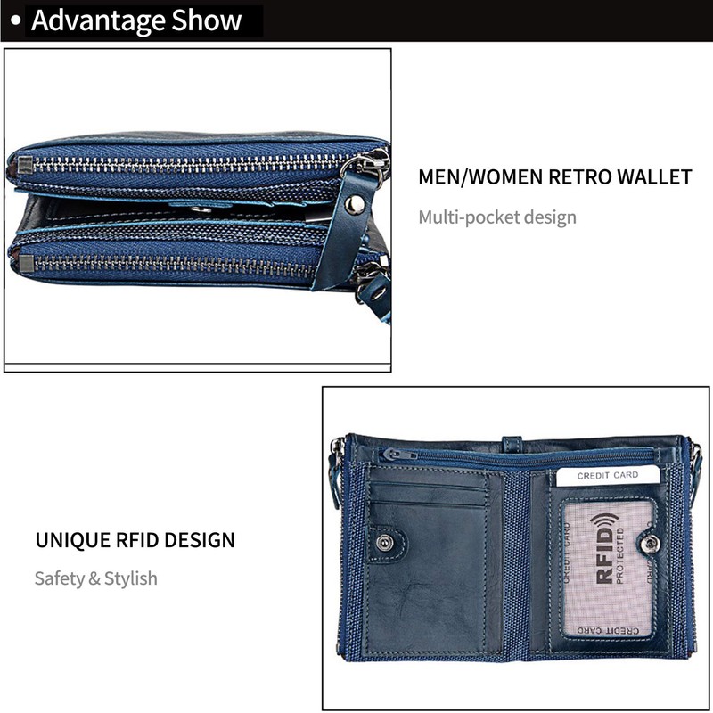 FANDARE Wallet with RFID Protection Men's Wallet Women's Money Clip