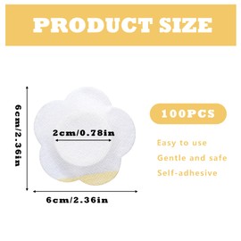 100 Stück Castor Oil Patches, Castor Oil Pack, für Den Bauchnabel, Sehr Saugfähig, Selbstklebendes Einweg-Gel Organisches Kompressenpflaster (Öl Nicht im Lieferumfang Enthalten)