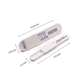 2-Piece Premium WinAimer Kitchen Adjustable Teaspoon And Tablespoon Set, Plastic, Measuring Spoon for Baking, Cooking Powder, Dry and Liquid Ingredient (White)