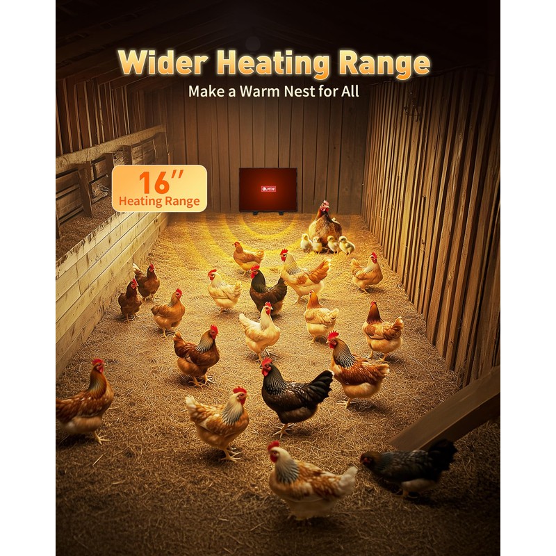 PETNF Chicken Coop Heater 140 Watts Radiant Heat Chicken Heater