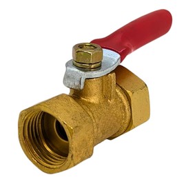 Lumonic Round Ball Valve with Lever Handle I 1/8 Inch I 2 x Internal Thread I Corrosion Resistant Brass I Stop Valve I for Compressed Air I Workshop