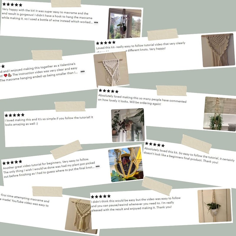 Me2You Atelier Dark Navy Colour Easy Macrame DIY Kit for