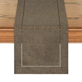 LOMOHOO Rustic Table Runner 71 Inch Long Boho Table Runner, Farmhouse Table Runner, Braided Striped Coffee Table Runner for Dinner Party Holiday