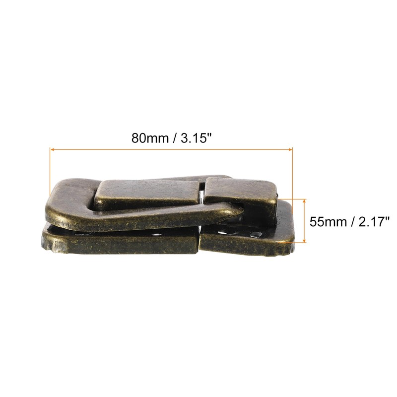 sourcing map 4Pcs Toggle Catch Lock, 3.15" x 2.17" (LxW)