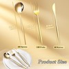 180 Pcs Gold Silverware Bulk for 60 Stainless Steel Flatware