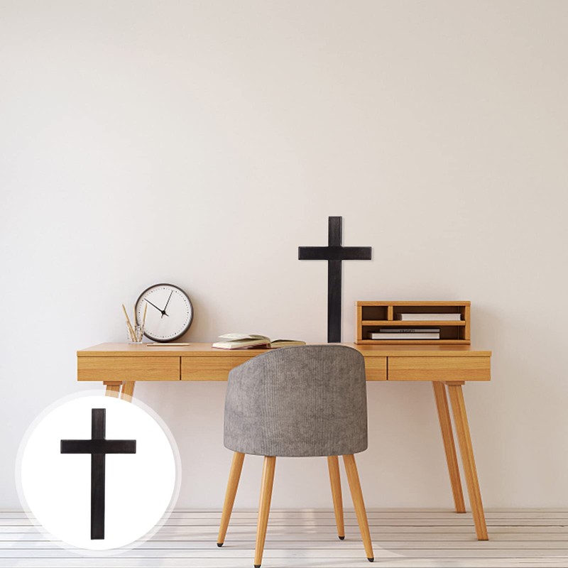 11 Inch Wall Mounted Jesus Cross Rustic Wooden Crucifix for
