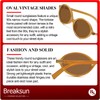 Breaksun Retro Oval Sunglasses for Women Men Trendy Round Sunnies