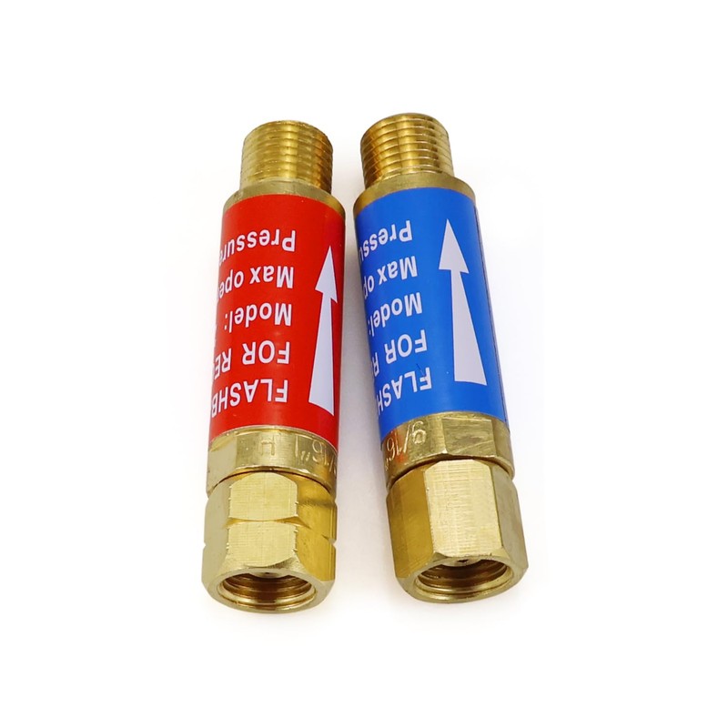 TIANLYLIN Oxygen Acetylene Flashback Arrestors Set 9/16-18 Threads for Regulator