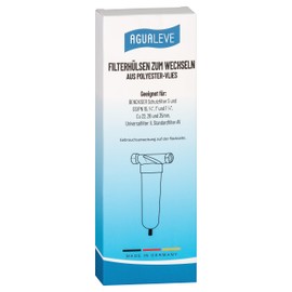 10 pieces AGUALEVE filter sleeves as an alternative to BWT filter sleeves for changing 10999 made of polyester fleece DN 20-32 in exchange box 10 pieces, white, piece (1 pack) | brand quality made in