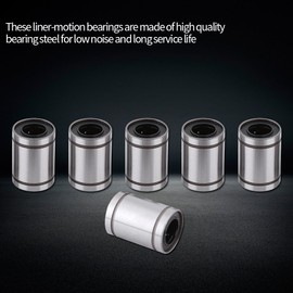 Plain Bearings, 10pcs LM12UU 12mm Linear Motion Ball Bearing Bushing for 12mm Rod 3D Printer CNC Parts Bearing