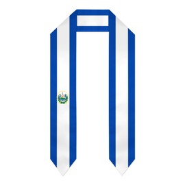 YUZEKABZ El Salvador Flag Graduation Stole, Graduation Sash Scarf Gifts for El Salvador International Student