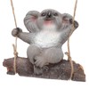 Swing Koala Sculpture Cartoon Synthetic Resin Animal Statues Decoration for