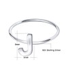 AOEDEJ 925 Sterling Silver Stackable Initial Letter Rings Capital Letter