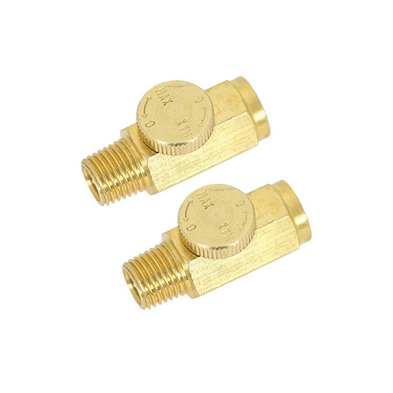 UFFY Brass In-Line Air Flow Regulator Control Tool Valve 1/4"